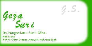 geza suri business card