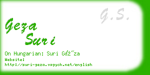 geza suri business card